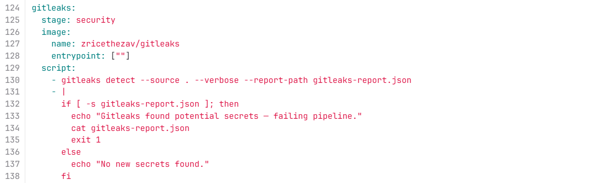 Pipeline-gitleaks